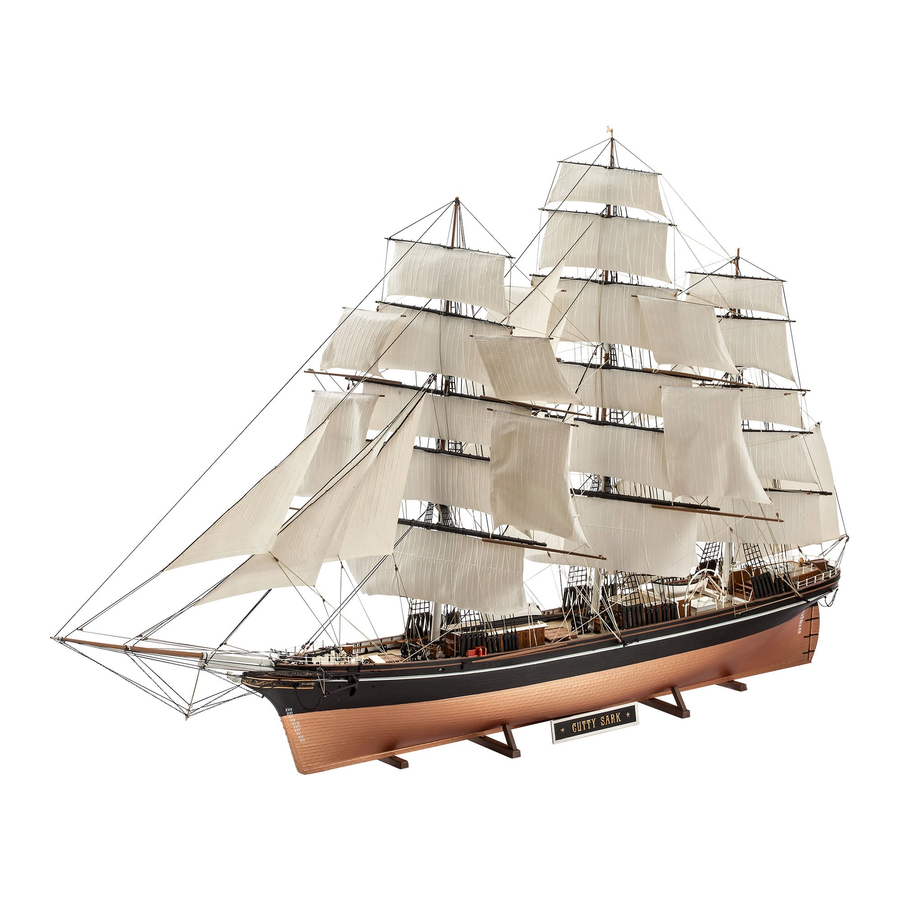 REVELL Clipper Ship Cutty Sark Assembly Instructions Manual