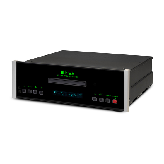 McIntosh MCD350 CD Player Manuals