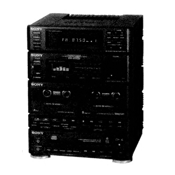 Sony HCD-H1500 Manuals