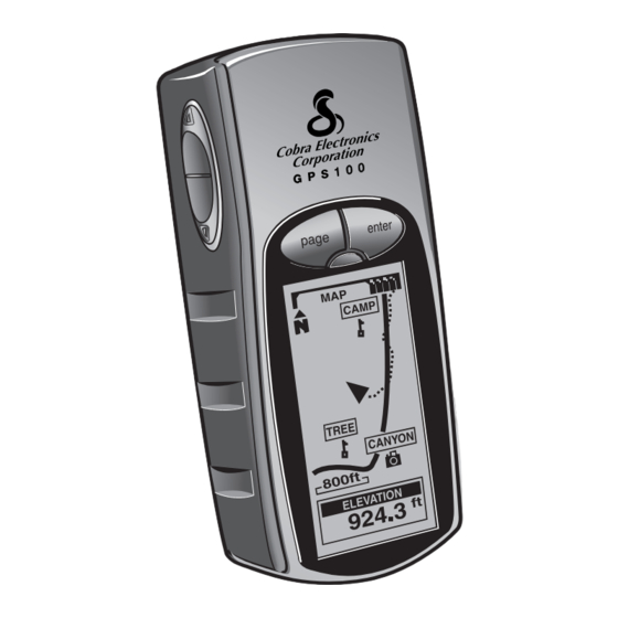 Cobra GPS 100 S Quick Start Manual