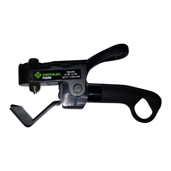Greenlee P2096 Instruction Manual
