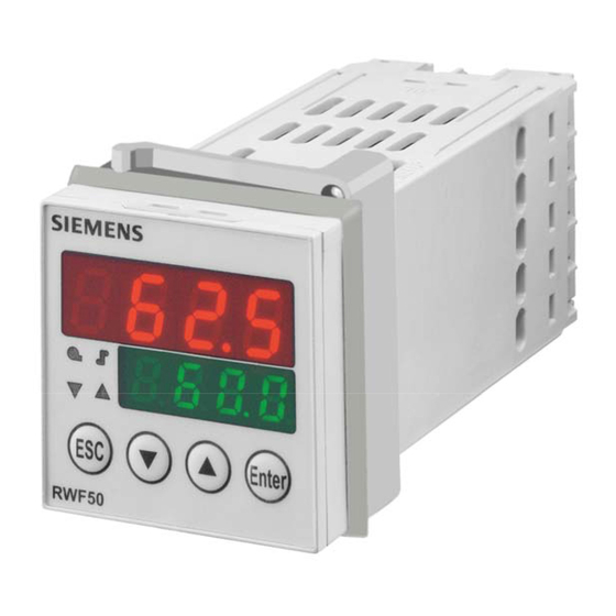 Siemens RWF 50.2 Manuals