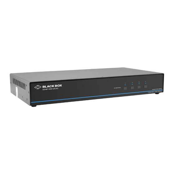 Black Box SS4P-KM-U Secure KM Switch Manuals