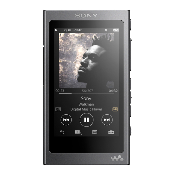 Sony Walkman NW-A37HN Instruction Manual