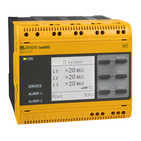 Bender ISOMETER isoNAV685-D-B Quick Start Manual