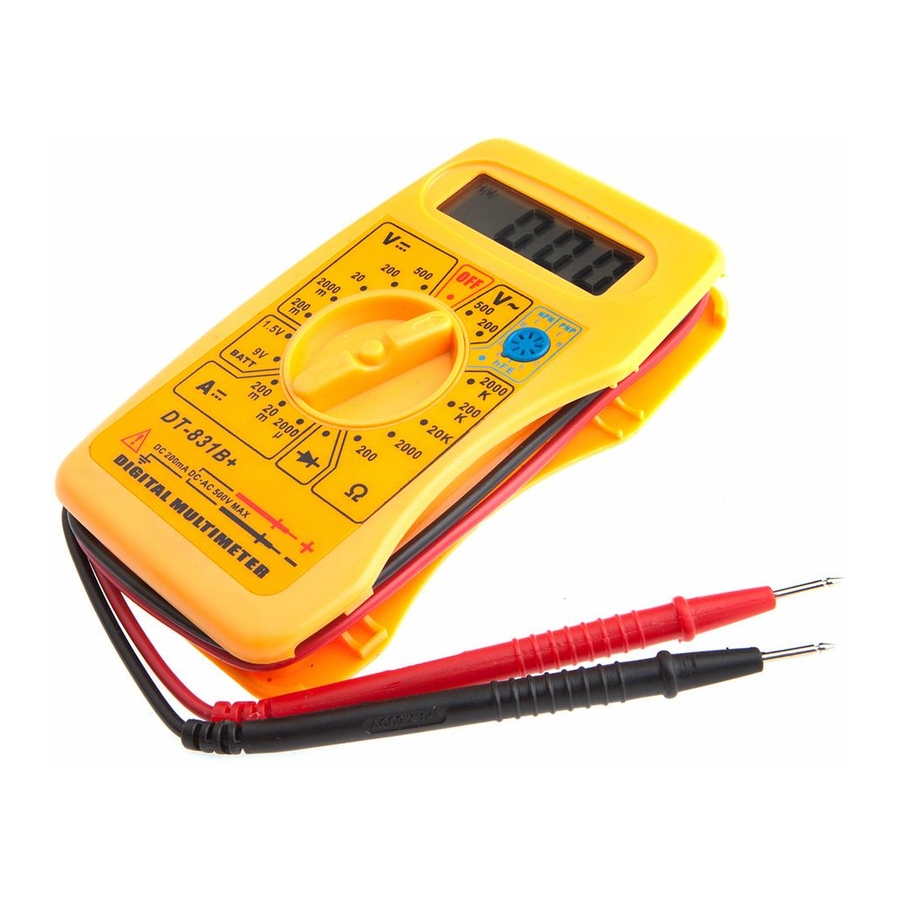 Forney DT-831B+ Instruction Manual