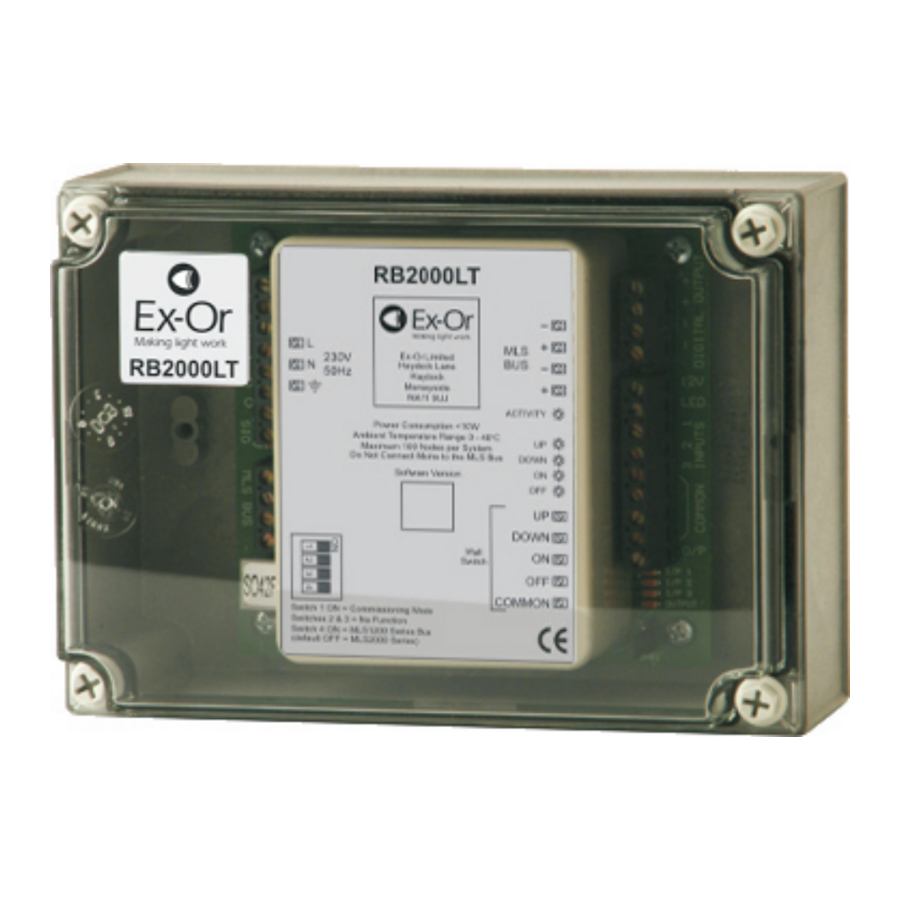 Ex-Or RB2000LT - Power Supply Installation And Commissioning Manual