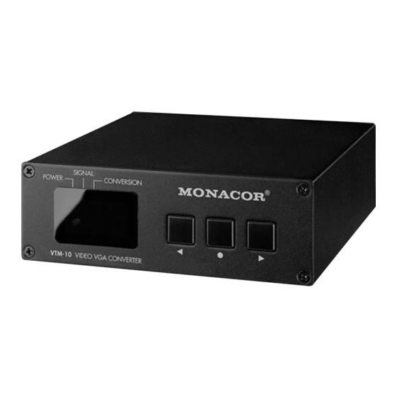 Monacor VTM-10 Instruction Manual