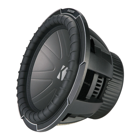 Kicker CompQ12 Owner's Manual