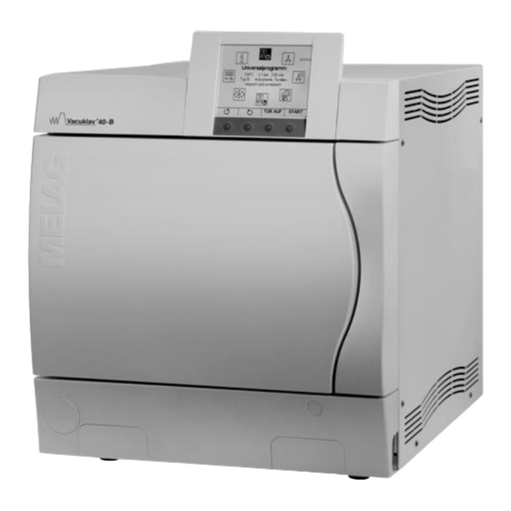 MELAG Vacuklab 41-B User Manual