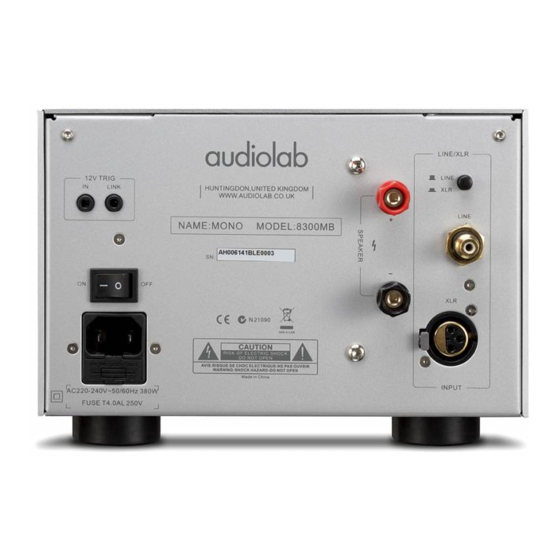Audiolab 8300MB User Instructions