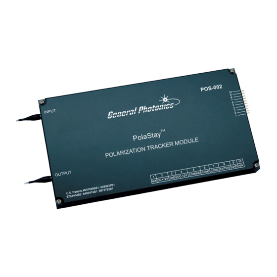General Photonics POS-002 Manuals