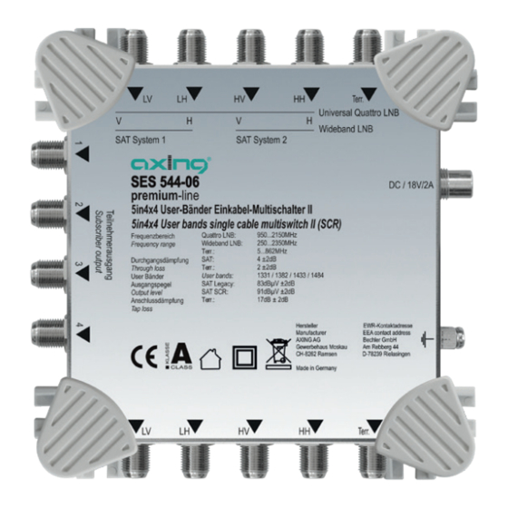 axing premium SES 544-06 Operation Instructions