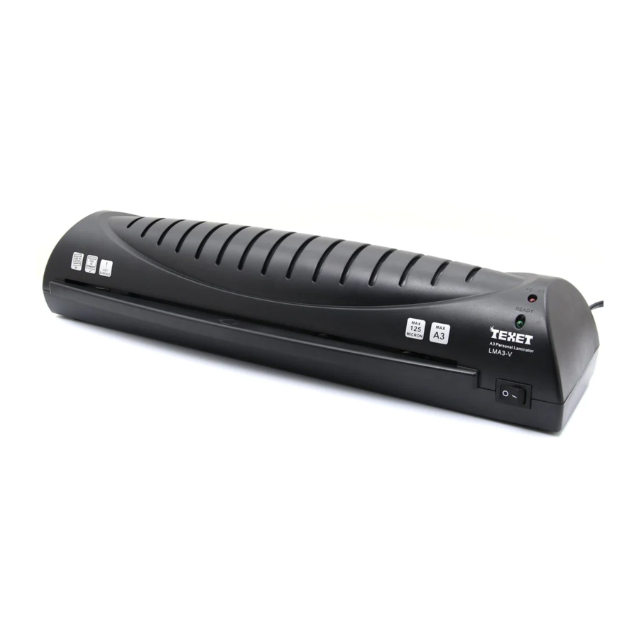 Texet LMA3-V - A3 Laminator Manual