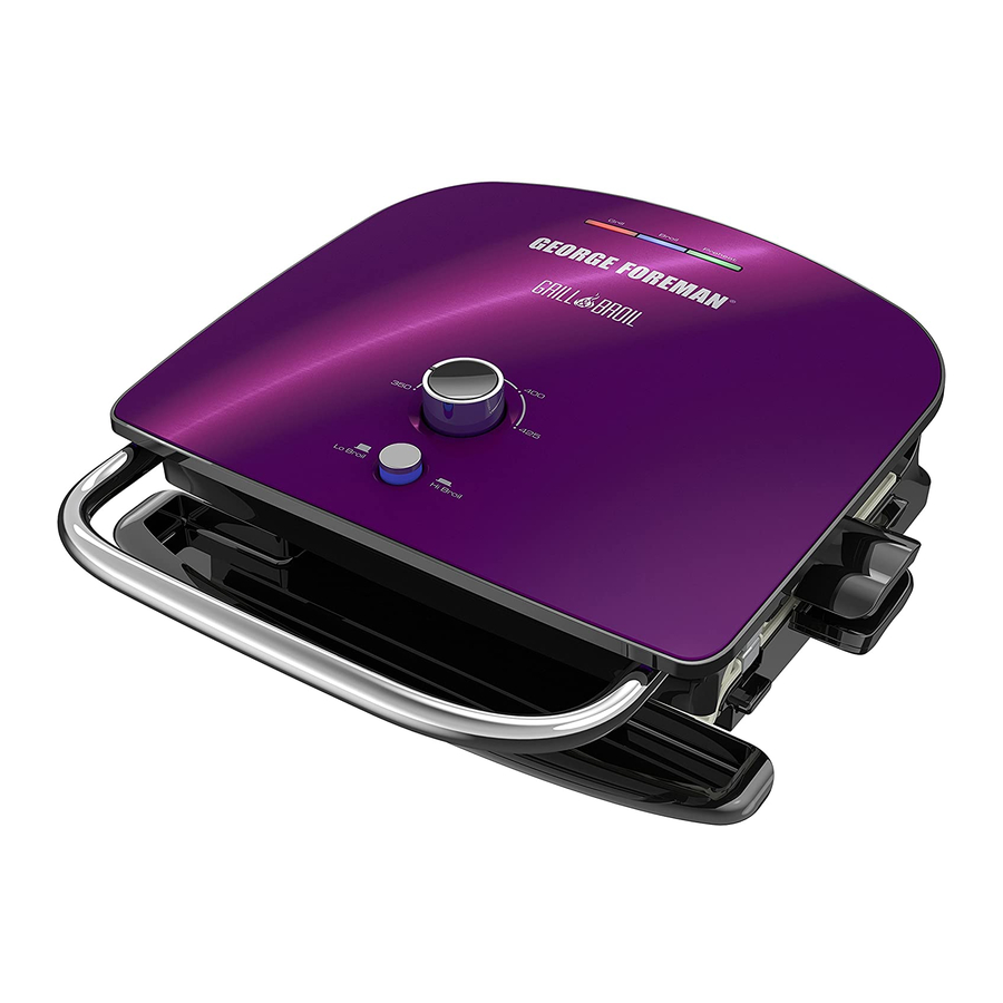 George Foreman GBR5750S Use And Care Manual