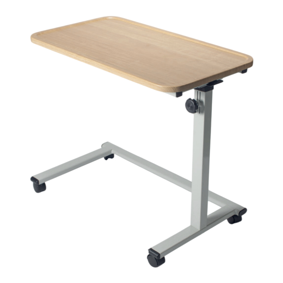 NRS Healthcare Easylift Home Over-Bed Table User Instructions
