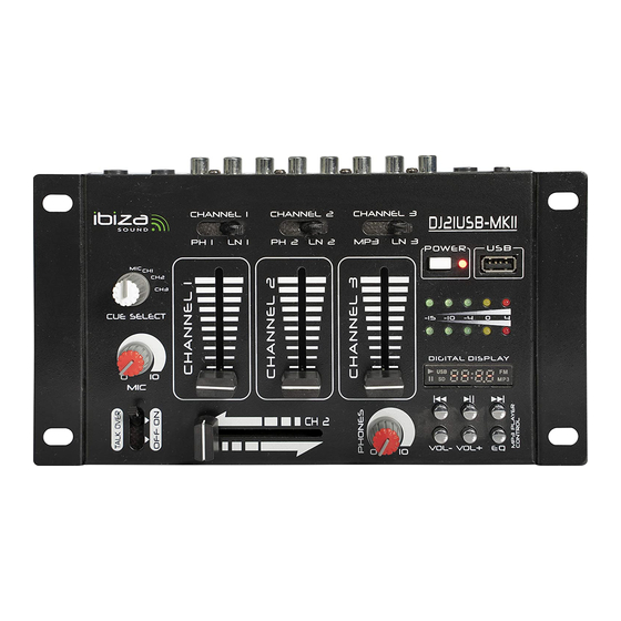 Ibiza sound DJ21USB-MKII Manual