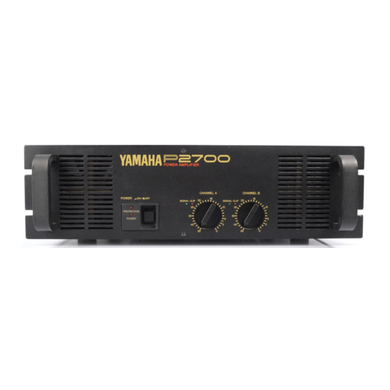 Yamaha P2700 Operation Manual