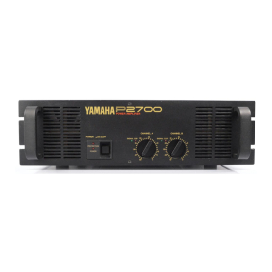 Yamaha P2700 Operation Manual