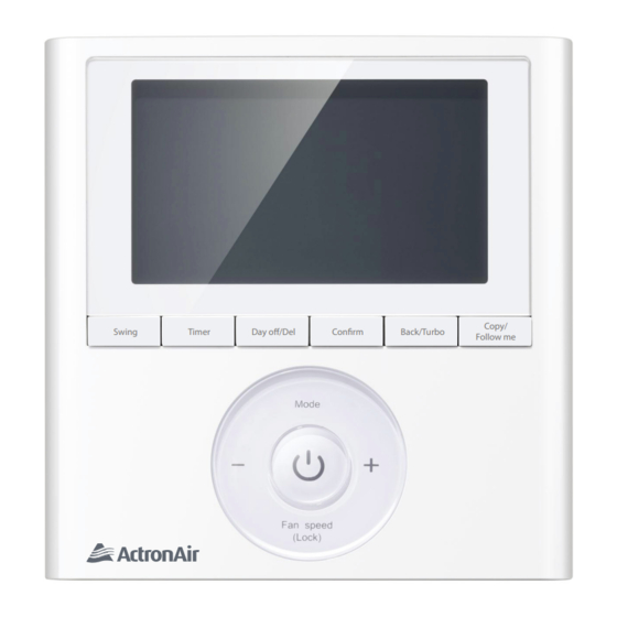 ActronAir WC-02 Manuals