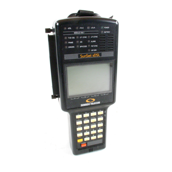 Sunrise telecom SunSet DSL Series Manual