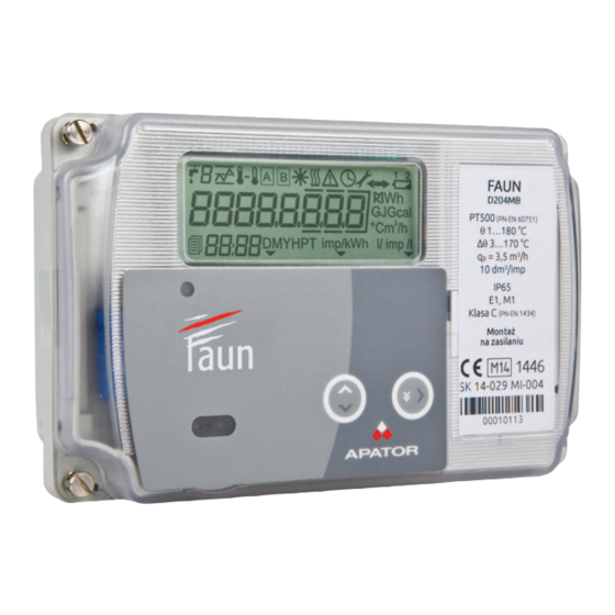 Apator FAUN D204MB Installation And Setup Instructions
