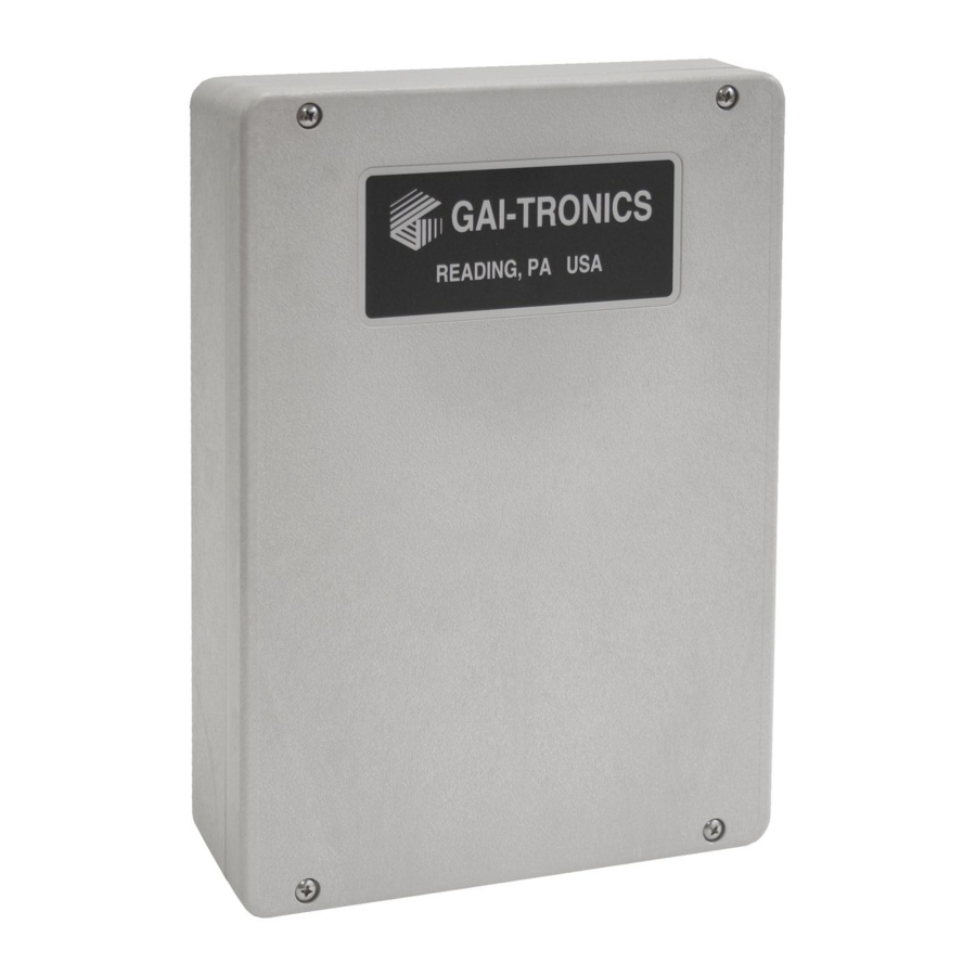 Hubbell GAI-Tronics 10370-701 Manual