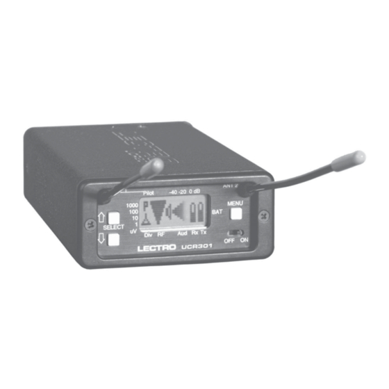 Lectrosonics UCR30 Operating Instructions Manual