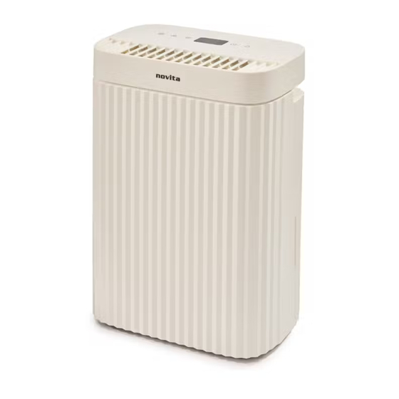 Novita PURIDRY ND2+ Operating Instructions And E-Warranty Application