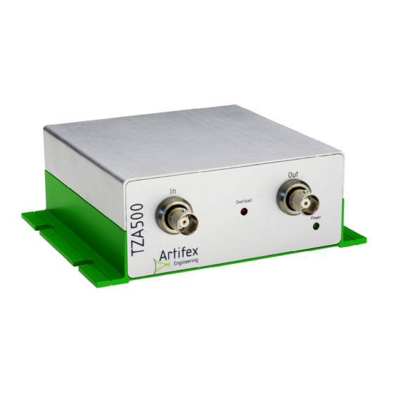 Artifex TZA500 Series Operating Instructions Manual