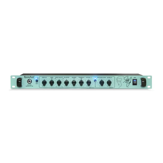 Tech 21 SansAmp GED-2112 Owner's Manual