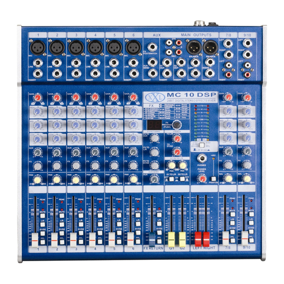 XXL MC6DSP Quick Reference Manual