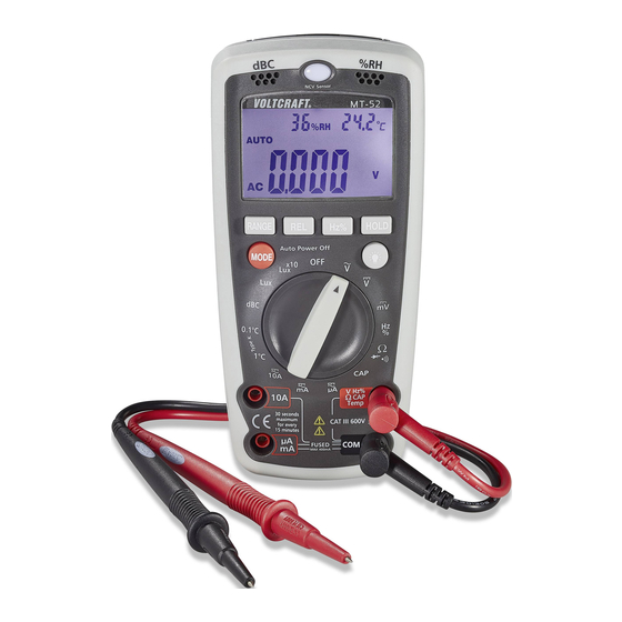 VOLTCRAFT Multi-DMM MT-52 Operating Instructions Manual