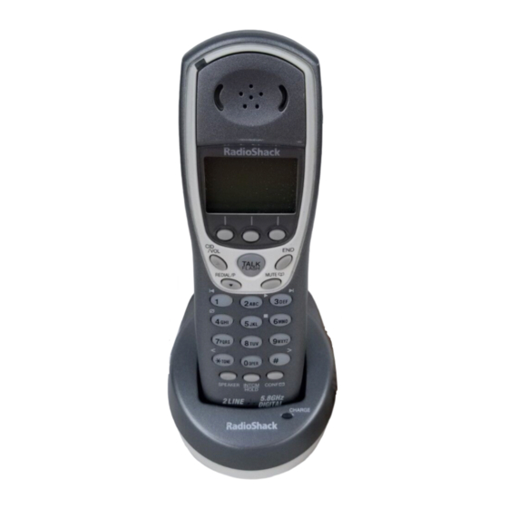 Radio Shack 5.8 GHz Cordless Handset Owner's Manual