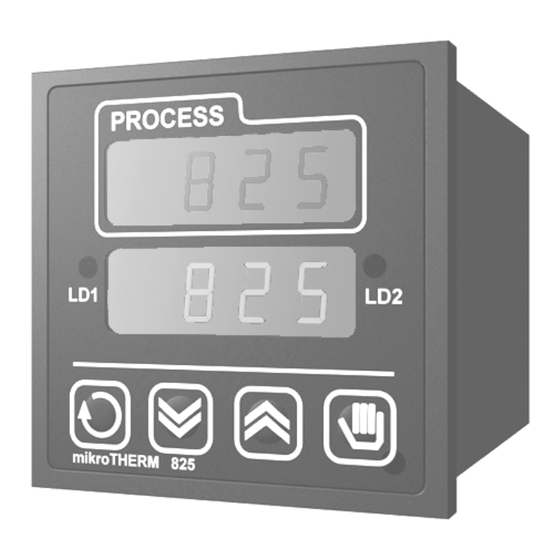 thermoprozess MIKROTHERM 825 User Manual