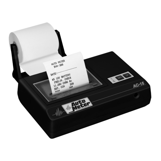Auto Meter AC-15 Instruction Manual