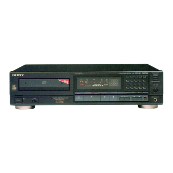 Sony CDP-507ESD Service Manual