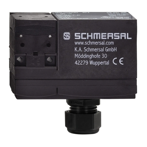 schmersal AZM 170 series Operating Instructions Manual