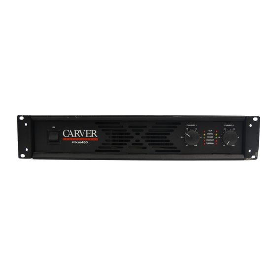 Carver pxm250, pxm450, pxm900 Installation Manual