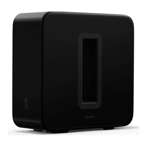 Sonos Sub Instruction Manual