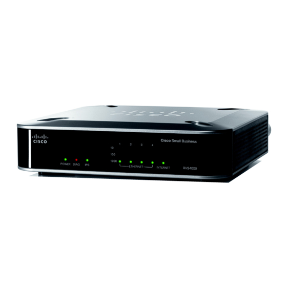 Cisco RVS4000 Quick Start Manual
