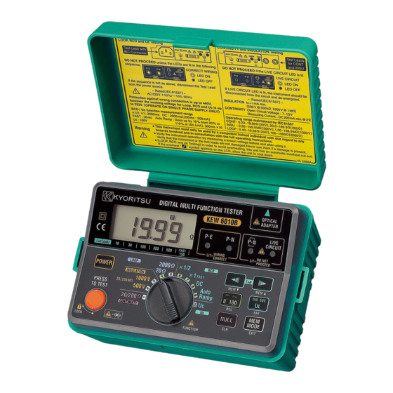 Kyoritsu Electrical Instruments Works, Ltd. KEW 6010B Instruction Manual