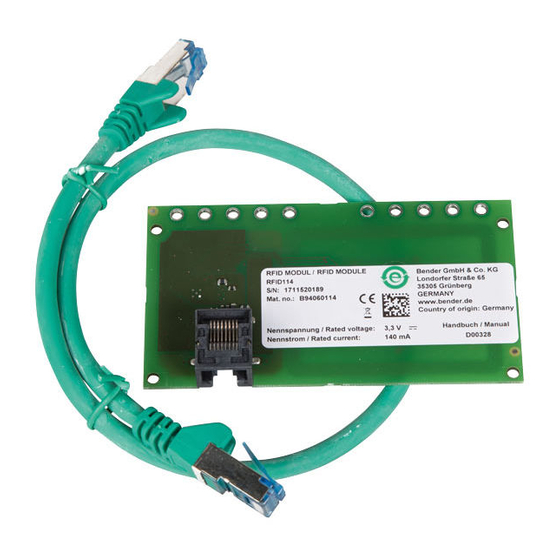 Bender RFID114 Manual