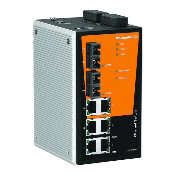 Weidmüller Premium Line IE-SW-PL08M Series Hardware Installation Manual
