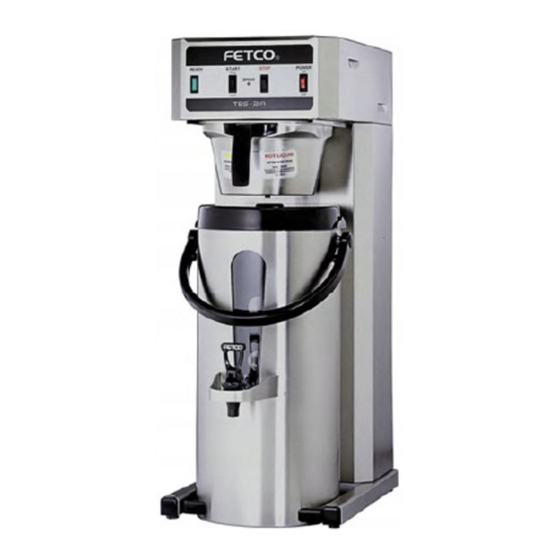 Fetco TBS-21H User Manual