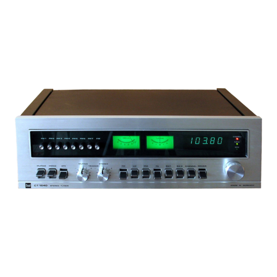 Dual CT 1640 Operating Instructions Manual