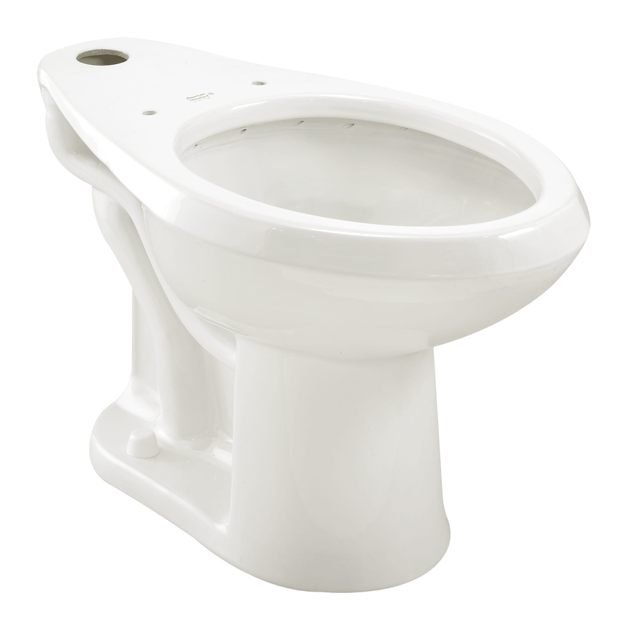 American Standard Madera 16-1/8" Height Elongated Flush Valve Toilet 2305.100 Specification Sheet