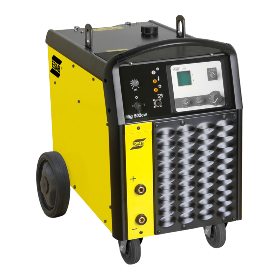 ESAB Origo Mig 402cw Instruction Manual