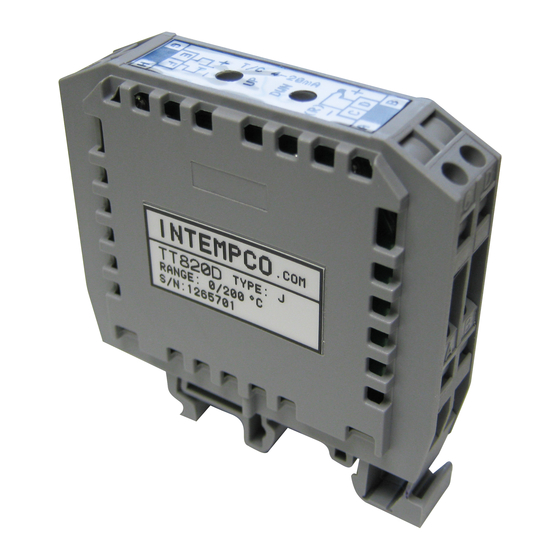 Intempco TT820D Instruction Manual