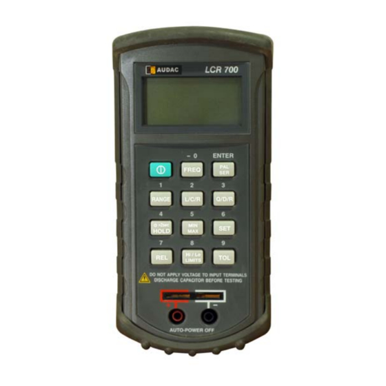 AUDAC LCR700 Manuals